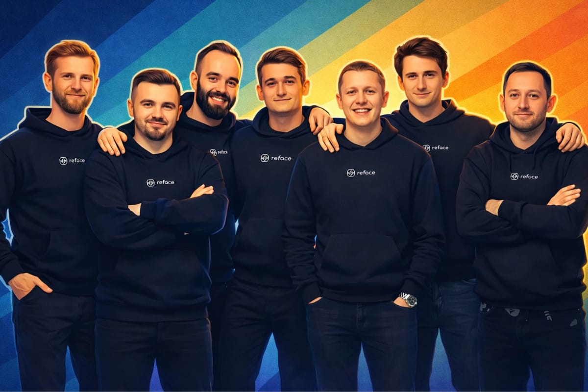 Reface founding team: Kyrylo Syhyda, Oles Petriv, Ivan Altsybieiev, Roman Mohylny, Yaroslav Boiko, Dmytro Shvets, Denys Dmytrenko