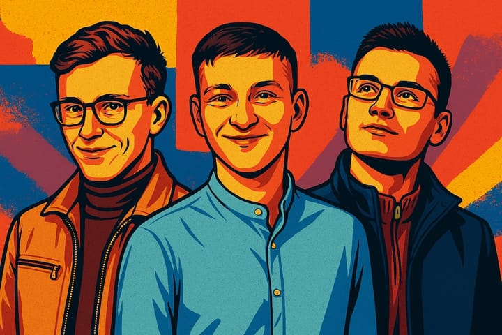 From left: Borys Nadykto, Andrii Yakovyna, and Denys Budnyk, co-founders of Offset Labs.